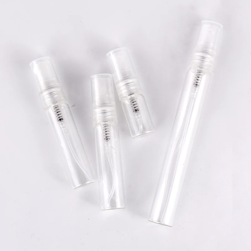 La migliore vendita da 8 confezioni da 2/3/5/10 ml Mini bottiglia di profumo in vetro trasparente bottiglia di profumo riutilizzabile spruzzatore da viaggio portatile