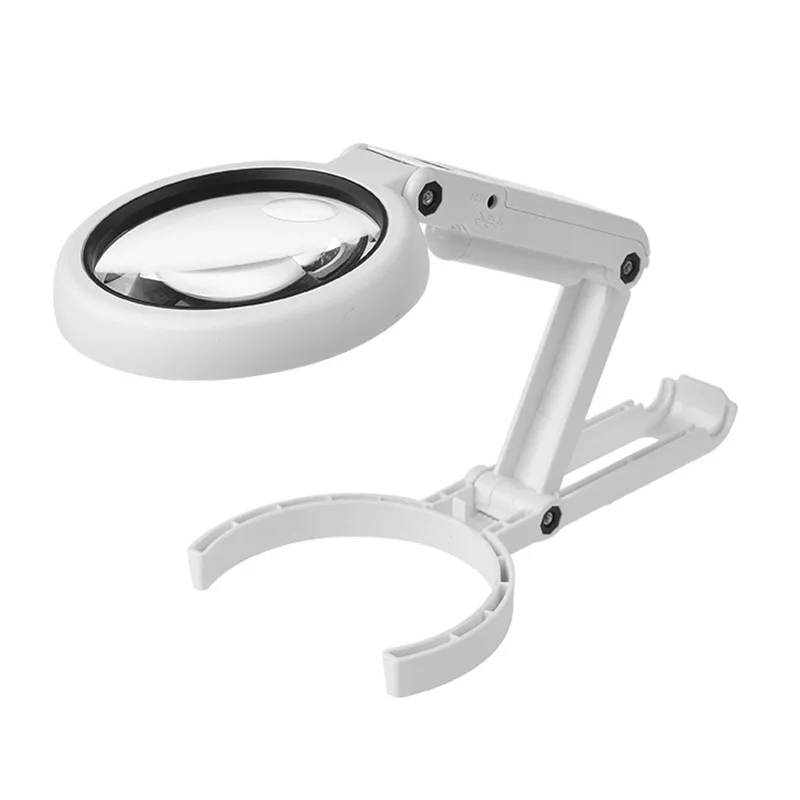 Foldable with 8 LED Light 5x 11x Stand Desk for Jewelry Appraisal Reading Repair Magnifying Glass Portable Hand-held