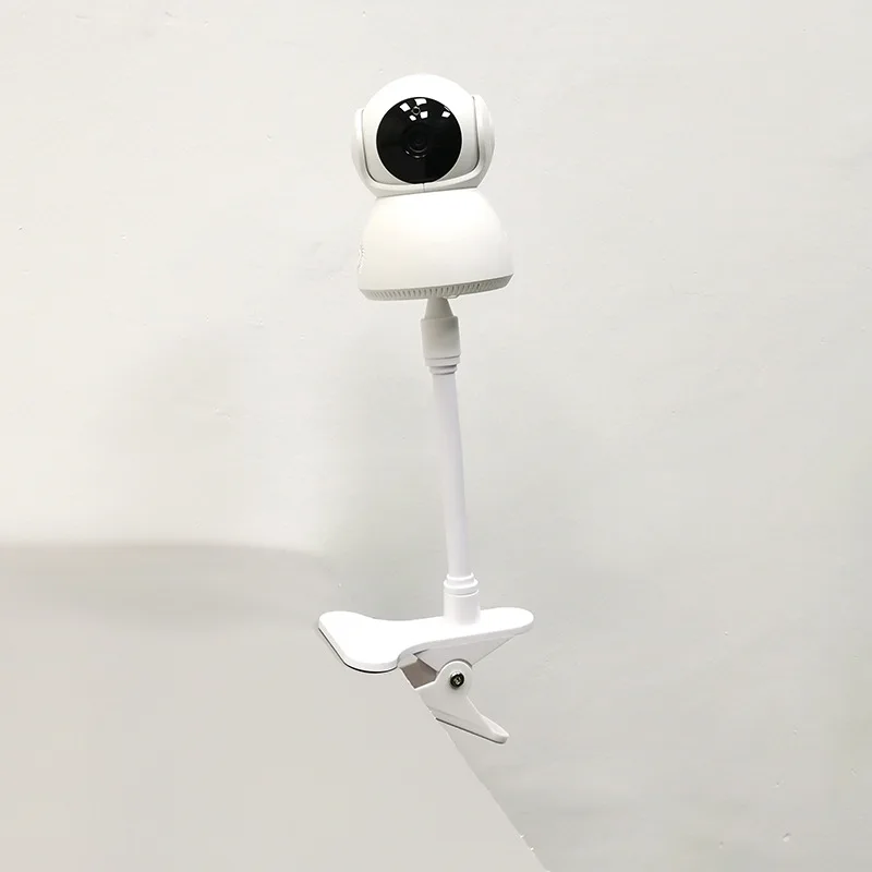 Soporte de abrazadera para cámara Flexible portátil, soporte para Monitor de bebé, soporte para cámara web, soporte Flexible sin perforaciones con Clip