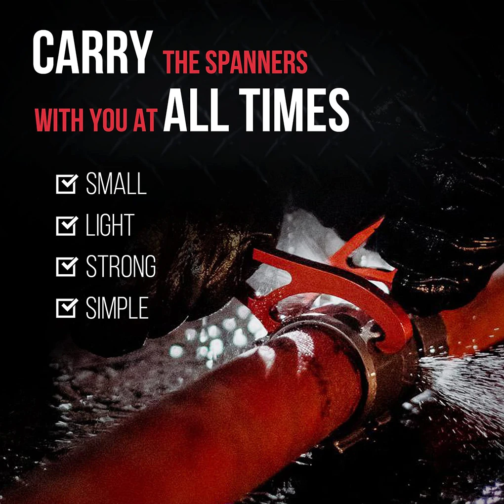 2PCS Firefighting Mini Spanners Lightweight & Portable Spanner Wrench Must Have Firefighter Tools