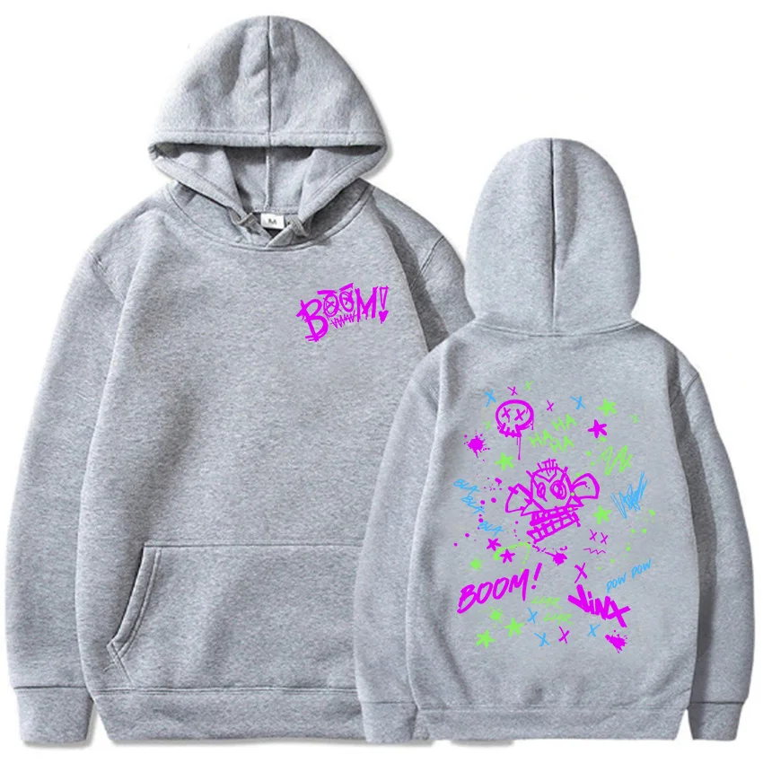 Sudadera con capucha para Mujer Boom Monkey Jinx Arcane Hahaha sudaderas con capucha de dibujos animados divertidas sudaderas gráficas Sudadera Mujer con capucha de invierno tela Unisex