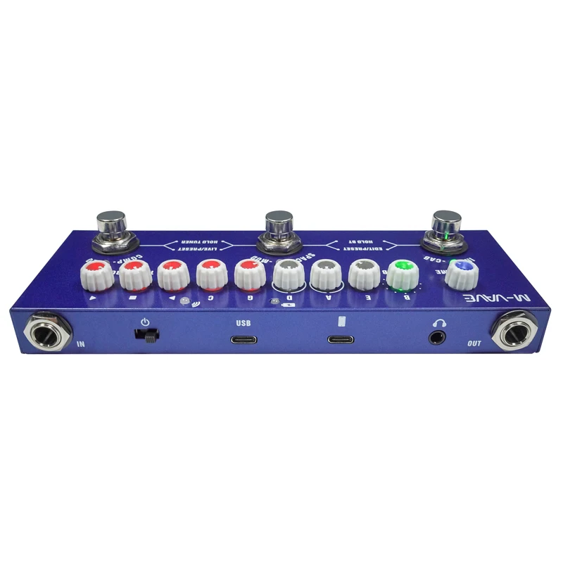 M-vave Cube BABY Pedal multiefectos para guitarra eléctrica/bajo/guitarra acústica 8 gabinetes IR simulación M-vave Pedal recargable
