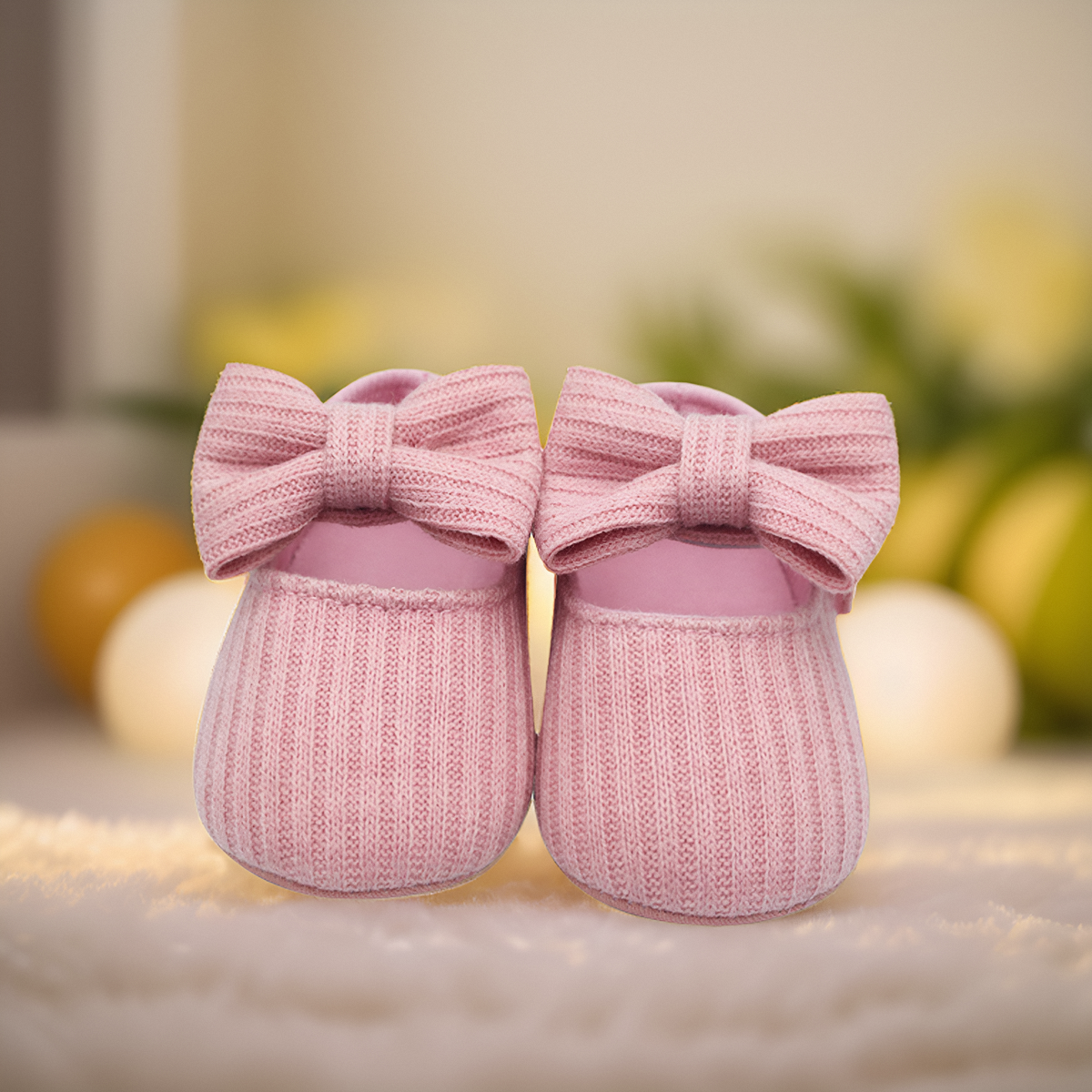 女の子のためのファッショナブルなフラットシューズ,弓付きの快適でキュートでキュートなスタイル,4ペア