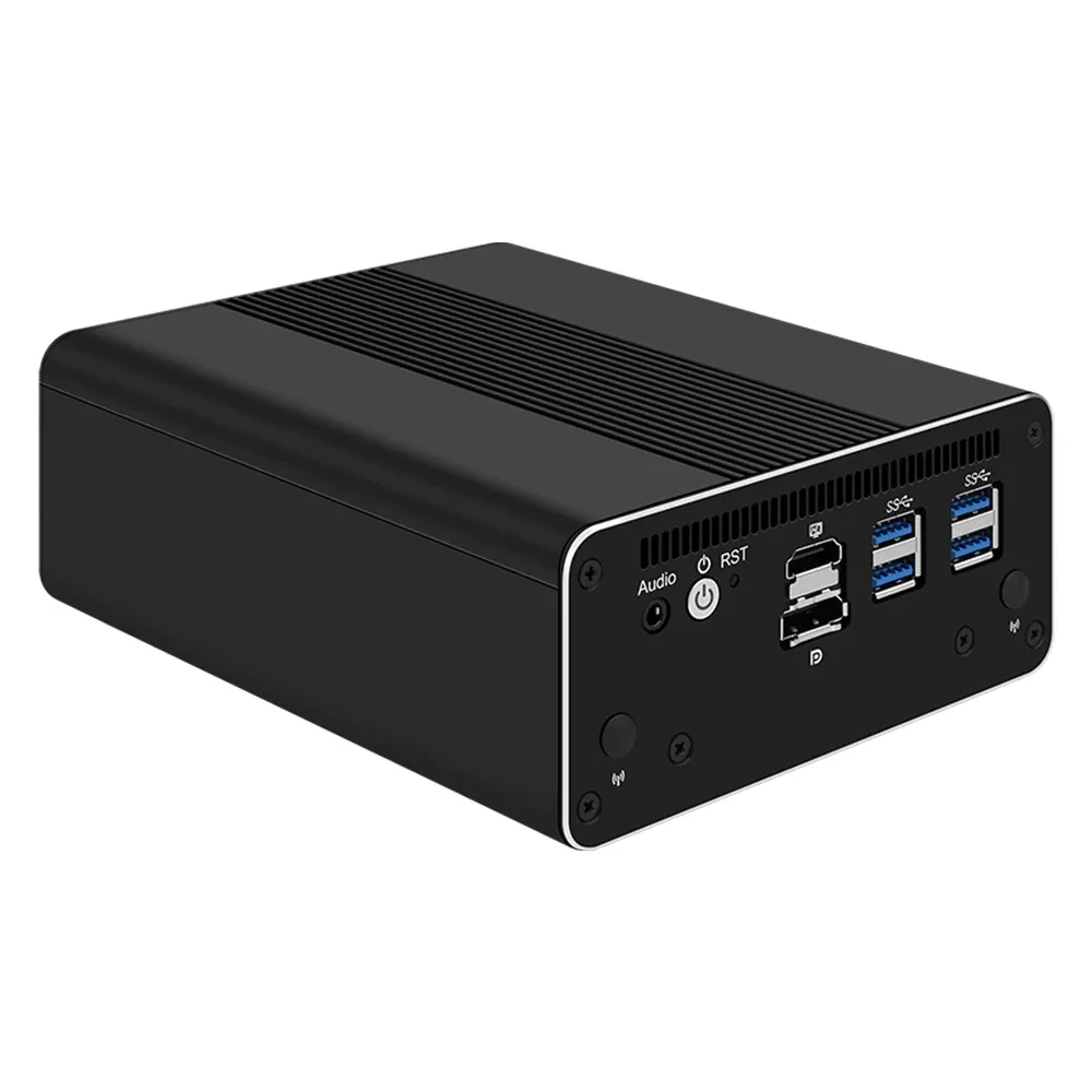 Urządzenie Micro Firewall, Mini PC, VPN, Router PC, Intel i5 1250P 1235U 1215U 8505 AES-NI, 4 x 2.5GbE I226-V, Konsola, 2*HDMI DP