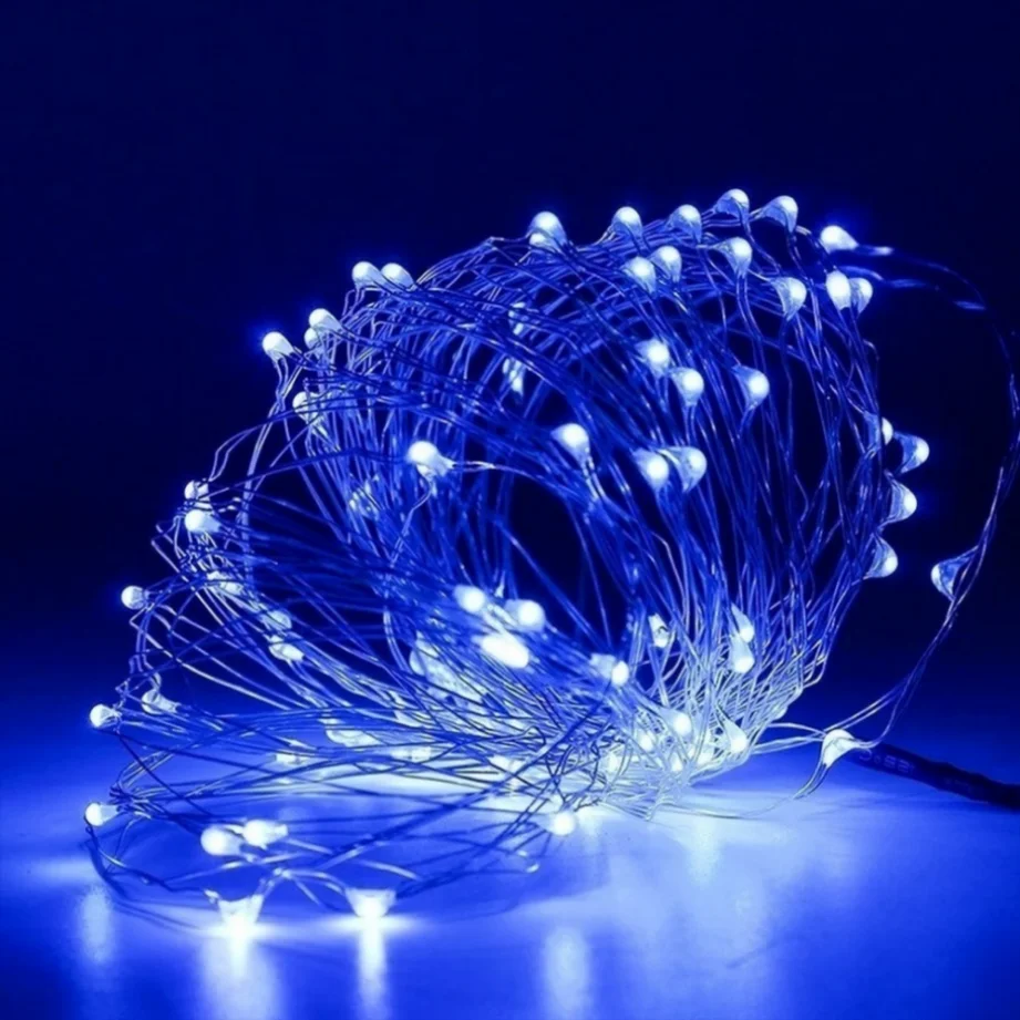 10pcs 6pcs ทองแดงลวดไฟ LED String วันหยุดไฟ Fairy Garland ตกแต่งต้นคริสต์มาสงานแต่งงาน DIY Natal Navidad 2023