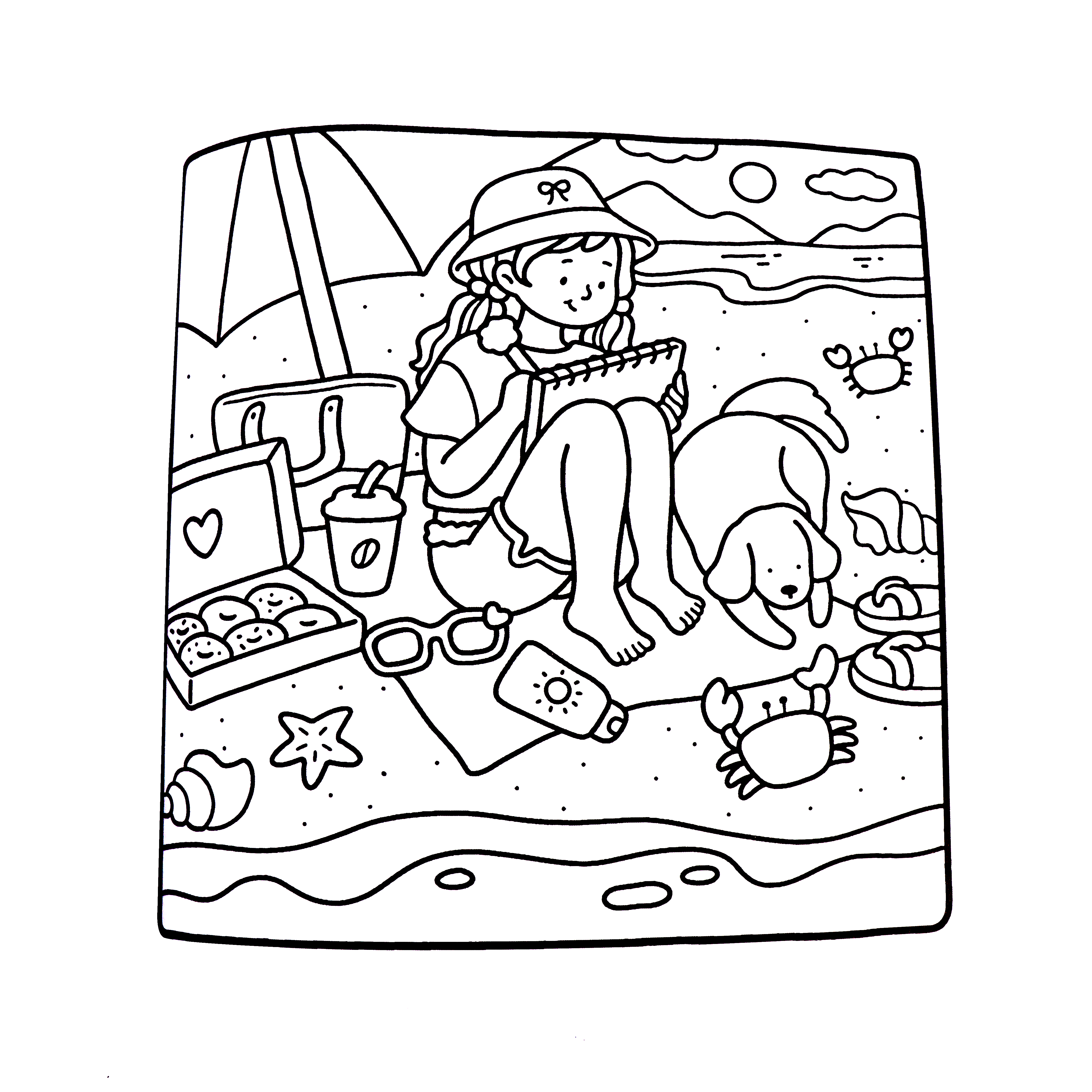 สมุดระบายสี GIRL MOMENTS สมุดระบายสีสําหรับผู้ใหญ่และวัยรุ่นพร้อมของขวัญวาดภาพสิ่งมีชีวิตที่น่าขนลุกที่น่ารัก