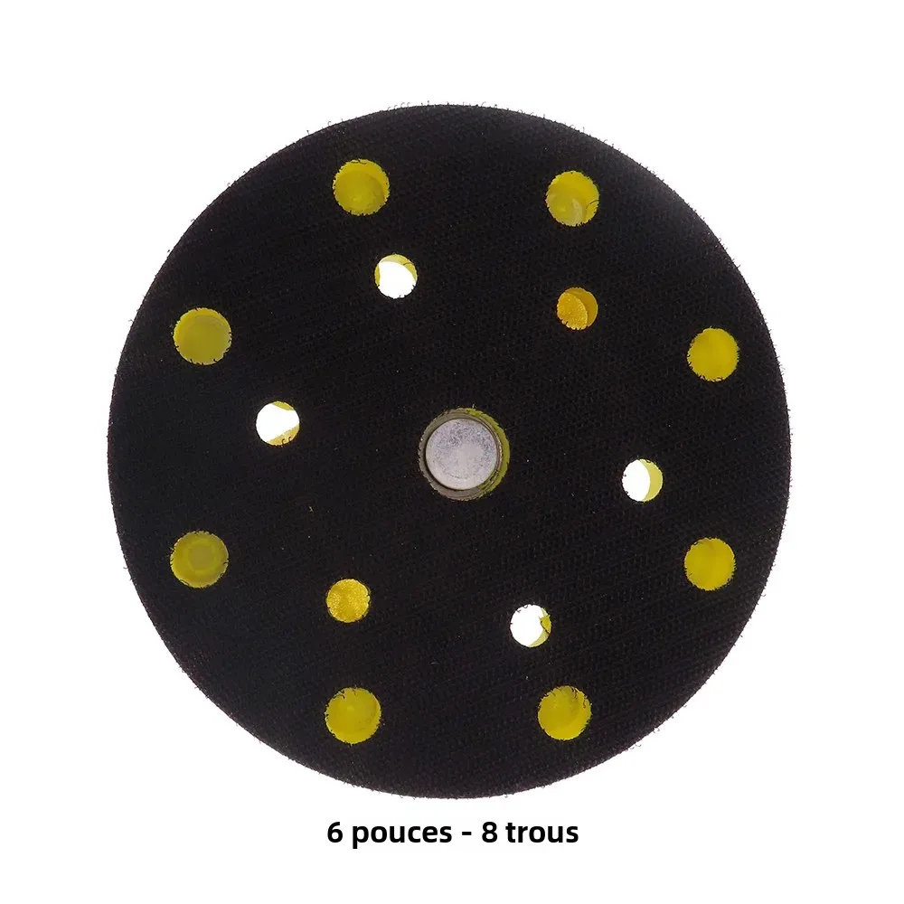 6 "150mm 9/15/17/52 trous ponceuse support tampon crochet et boucle tampons de ponçage avec filetage 5/16"-24 support de disque de ponçage sans poussière pour MIRKA