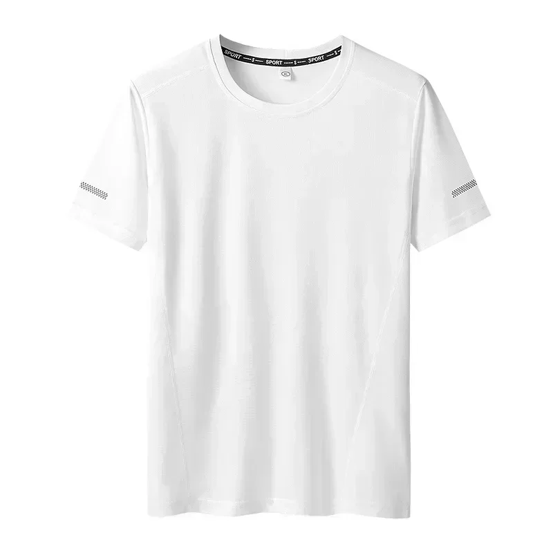3 個夏のスポーツ Tシャツ男性プラスサイズ 6XL/7XL クイックドライ Tシャツ特大ラウンドネック半袖フィットネスランニング Tシャツ