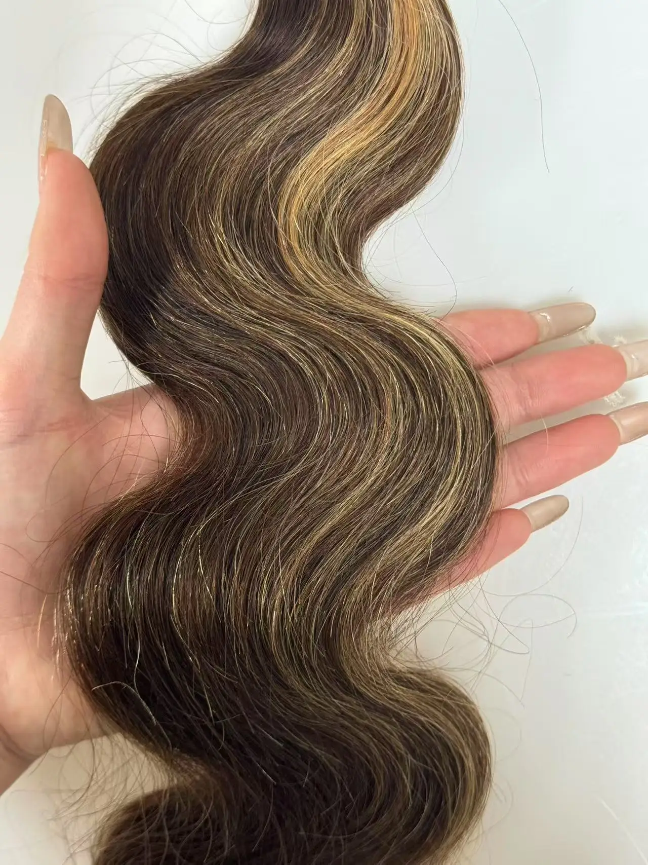Destaque pacotes com fechamento brasileiro cabelo humano ombre onda do corpo pacote com frontal p4/27 cor marrom remy tecer cabelo pacote