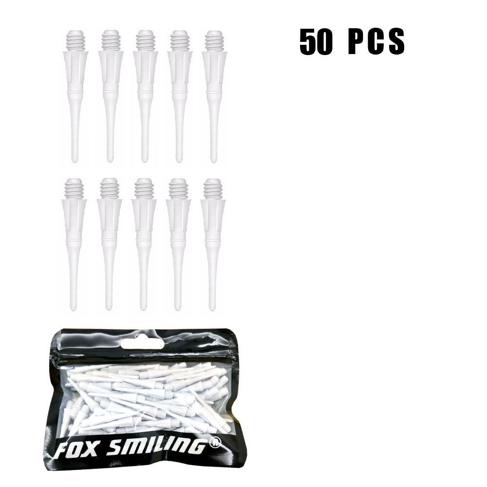 Fox Smiling 50 Uds 25mm azul 2BA punta suave de dardo profesional para punta de Dardos electrónicos