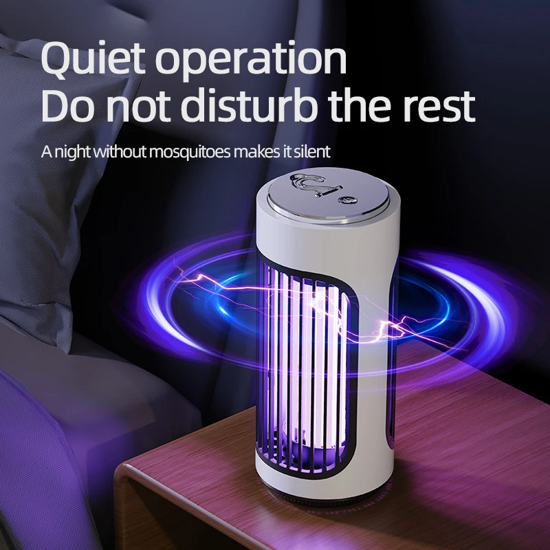 Lámpara eléctrica antimosquitos, portátil, USB, carga rápida, lámpara antimosquitos para interiores, pared, escritorio, colgar en la pared, doble uso