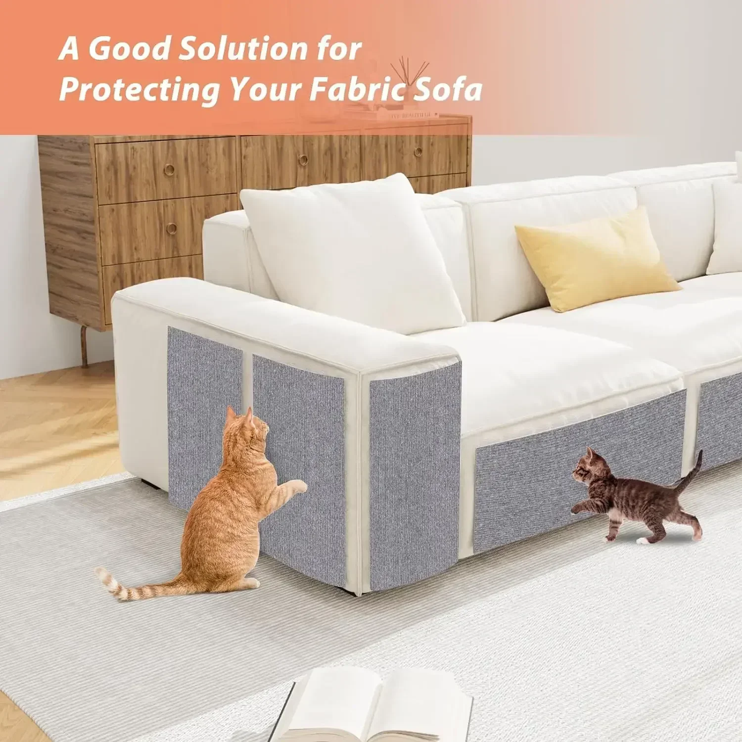 고양이 Scratcher 소파 수호자 고양이 Scratcher 패드 보드 보호 Trimmable 자체 접착 카펫 코너 벽 DIY 고양이 스크래치 매트