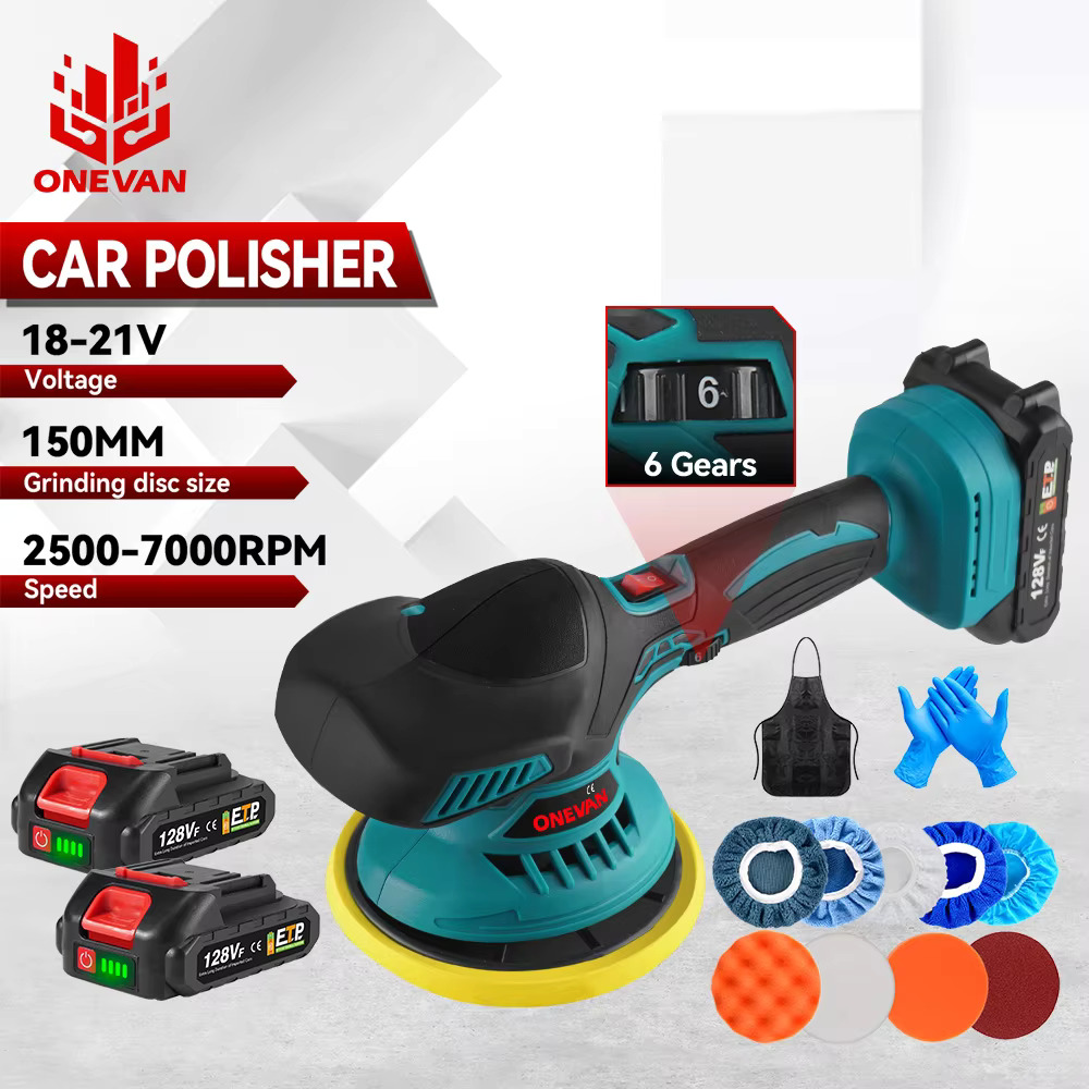ONEVAN 6-Gang-Polierer für Elektroautos, elektrisches Polierwachs-Werkzeug, kabellose automatische Polierwachsmaschine für Akku-Pin von Makita