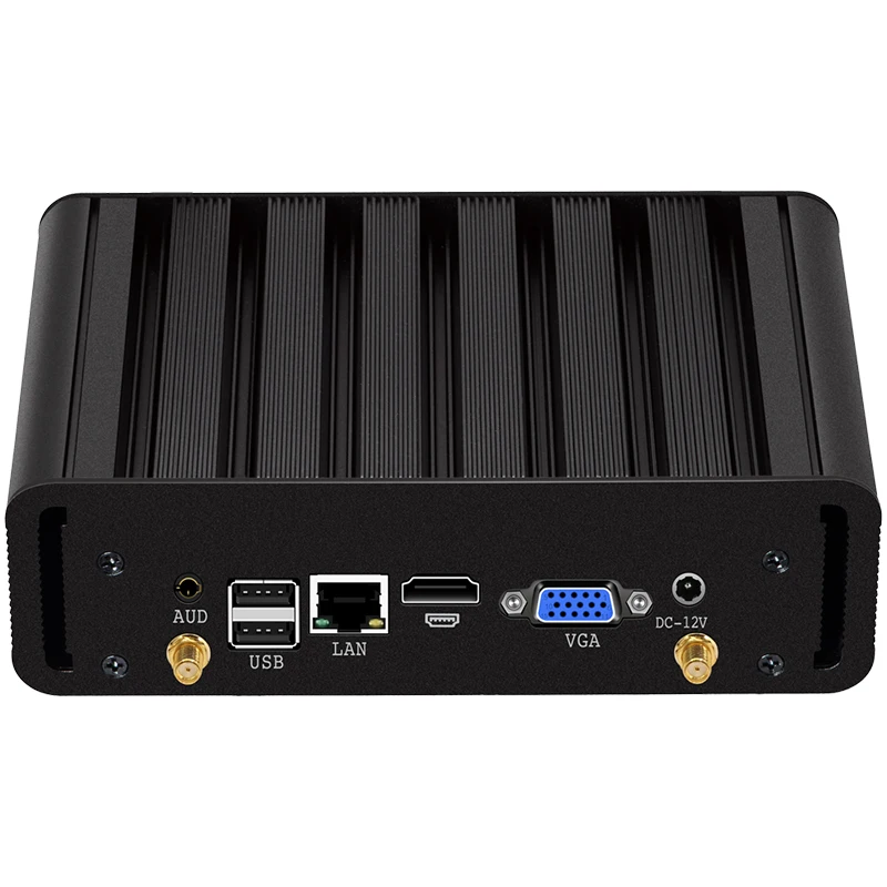 HelorPC-Mini PC industrial fanless, PC com 1LAN, 8USB, 8G, 128G, DDR3, apoio Windows 7, 8, 10, Linux, Pfense, Firewall, computador do escritório