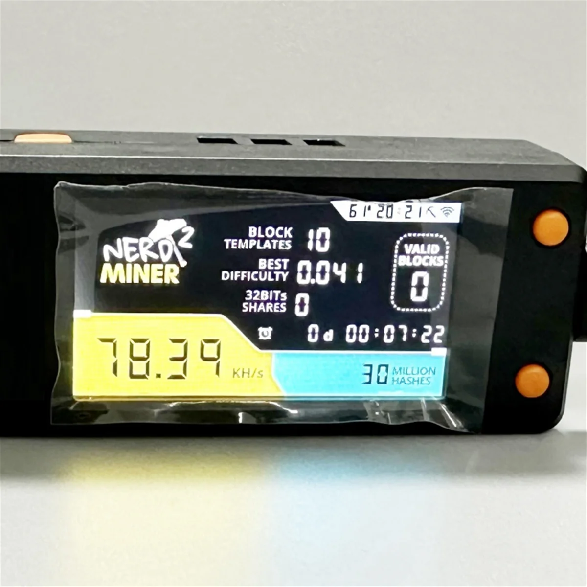 ใหม่ล่าสุด Bitcoin Nerd Miner V2.0 T-Display-S3 BTC Crypto SOLO หวย Nerdminer Miner จอแสดงผล LCD 78KH/S พร้อม SHELL