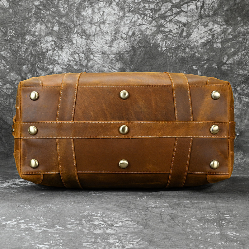 Luufan Crazy Horse Echtes Leder Männer Reisetasche Echt Leder Reise Seesack Vintage Große Wochenende Tasche Männlichen Luuage Handtasche Duffle