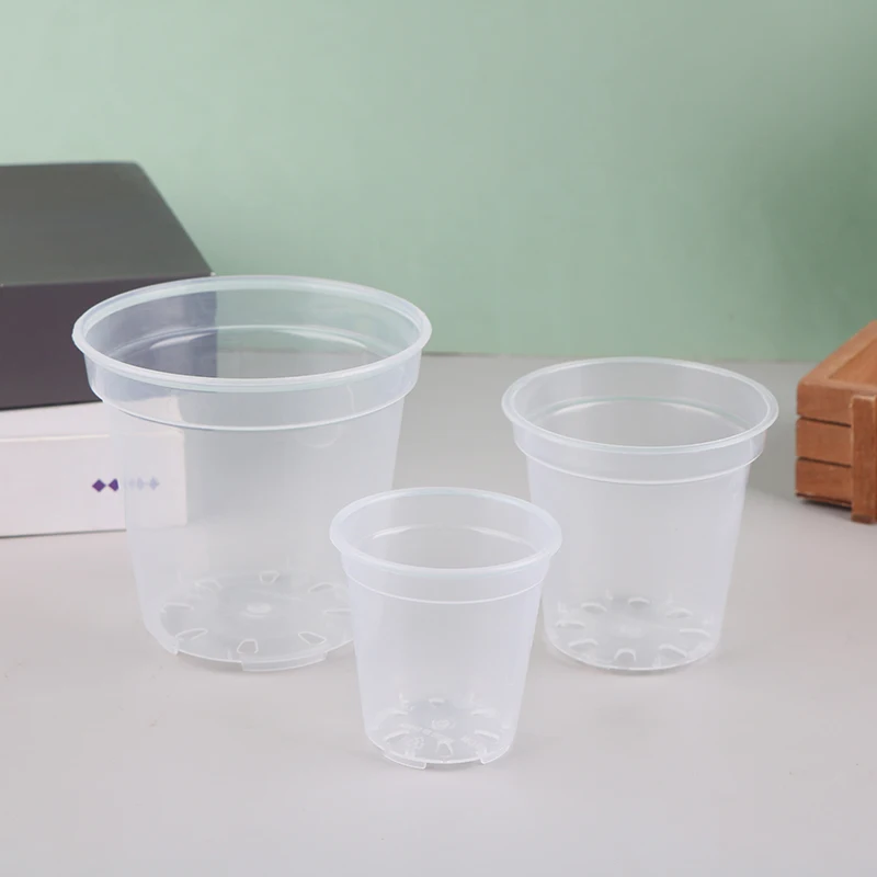 Vaso per fioriera rotondo contenitore per vivaio di orchidee contenitore per fioriera contenitore per orchidee trasparente vasi di partenza rotondi