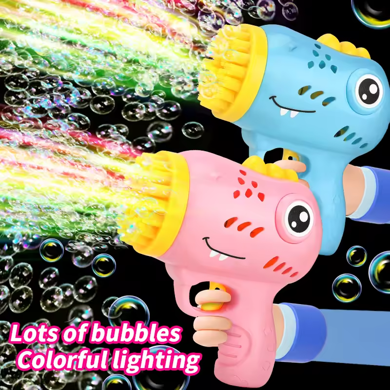 36 หลุมไดโนเสาร์ Bubble Gunner พร้อม Multi hole Bubble Gun ของเล่นเพื่อความบันเทิงกลางแจ้ง [ไม่มีฟองน้ํา]