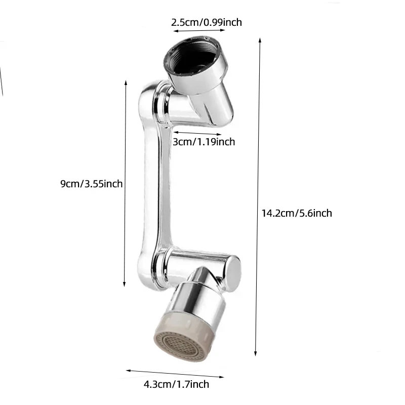 ABS Universal Rotation Extender ก๊อกน้ํา Aerator Splash FILTER อ่างล้างหน้าก๊อกน้ํา Bubbler หัวฉีด 2 โหมดสําหรับ Water Outlet
