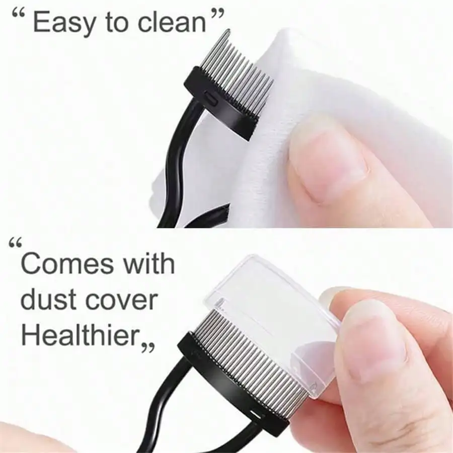 1 PC ใหม่สีดํา Eyelash Curler แปรงแต่งหน้ามาสคาร่าท่องเที่ยว Applicator หวีคิ้ว Curling TOOL Eye Lash Curler