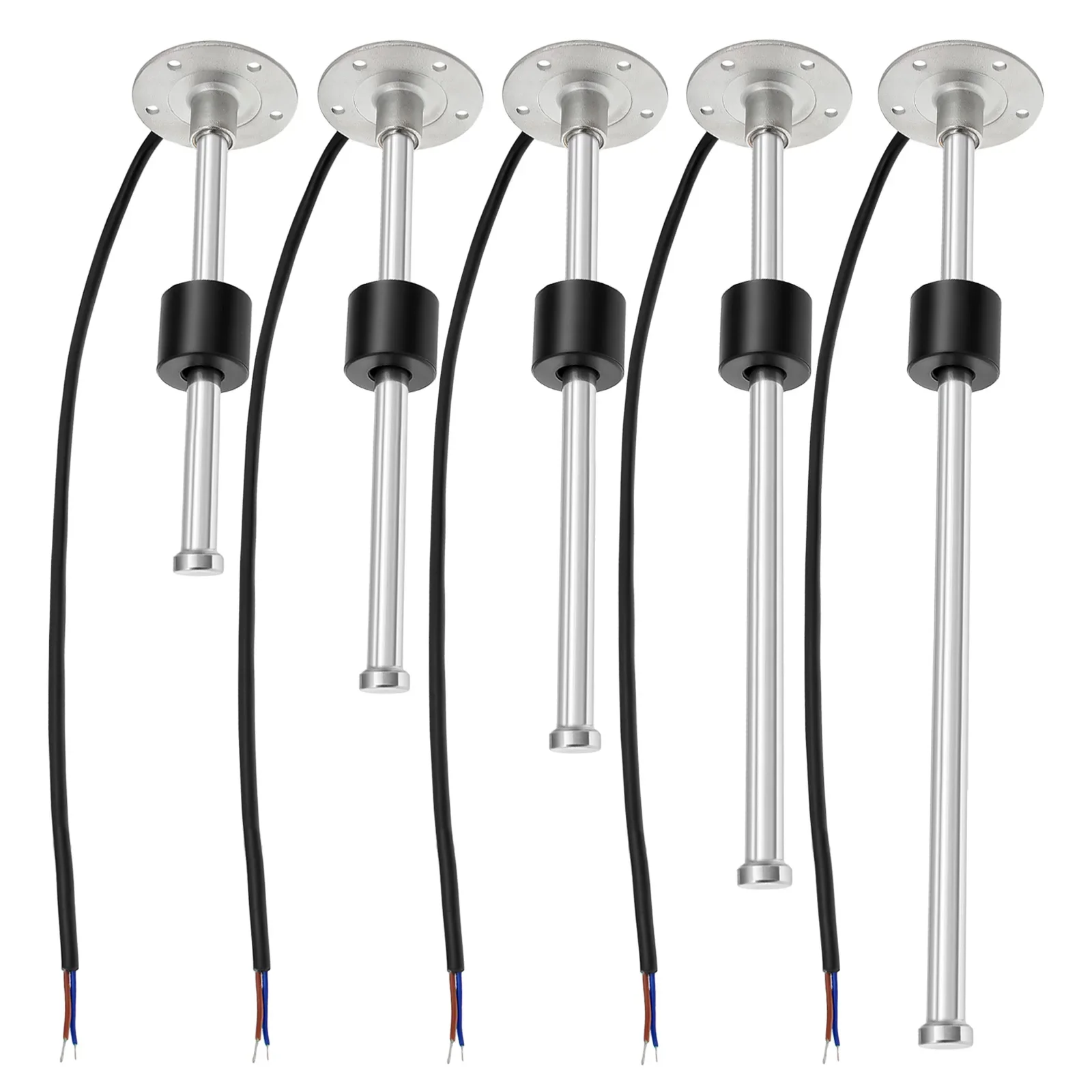 0-190 Ohm Nhiên Liệu Phao Cảm Biến + Nhiên Liệu Đo Độ Ánh Sáng 7 Màu Tự Động Mềm RV Thuyền Xe 2 "52Mm Bình Nhiên Liệu Đo Độ 12V24V