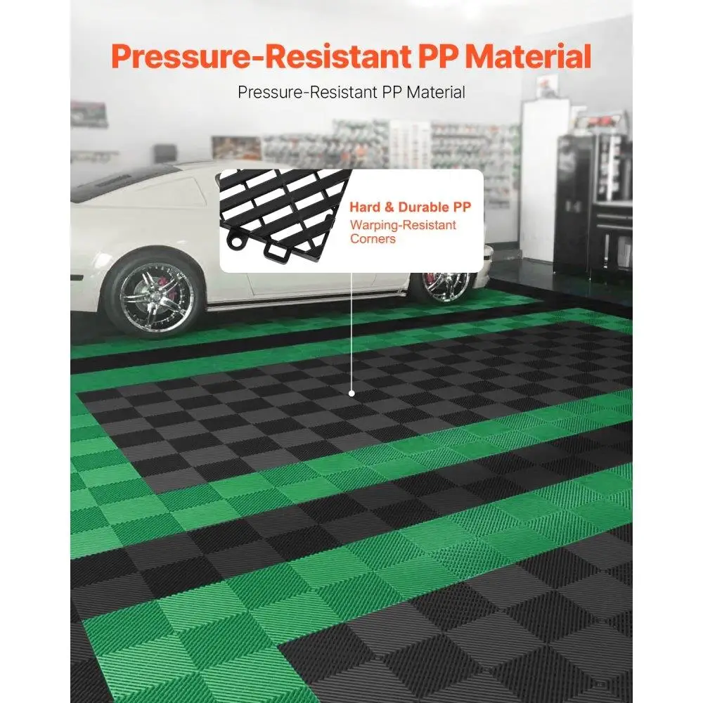 Interlocking Drainage Mats 12x12 Modular NonSlip Floor Tiles Durable PP Material 40 Pcs for garage Garden Kitchen Outdoor