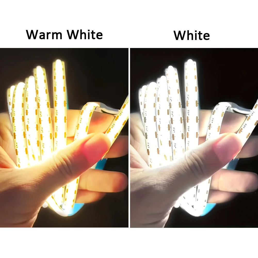 Bewegungsmelder-LED-Lichtleiste, batteriebetrieben, 320 LEDs/m, COB-LED-Streifen für Treppen, Schlafzimmer, Schrank unter der Schrankbeleuchtung