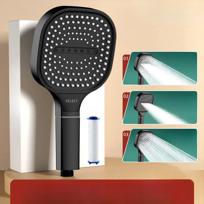 Xiaomi-panel grande de 13cm, cabezal de ducha ajustable para el hogar, cabezal de ducha de masaje de alta presión, elemento filtrante, accesorios de baño