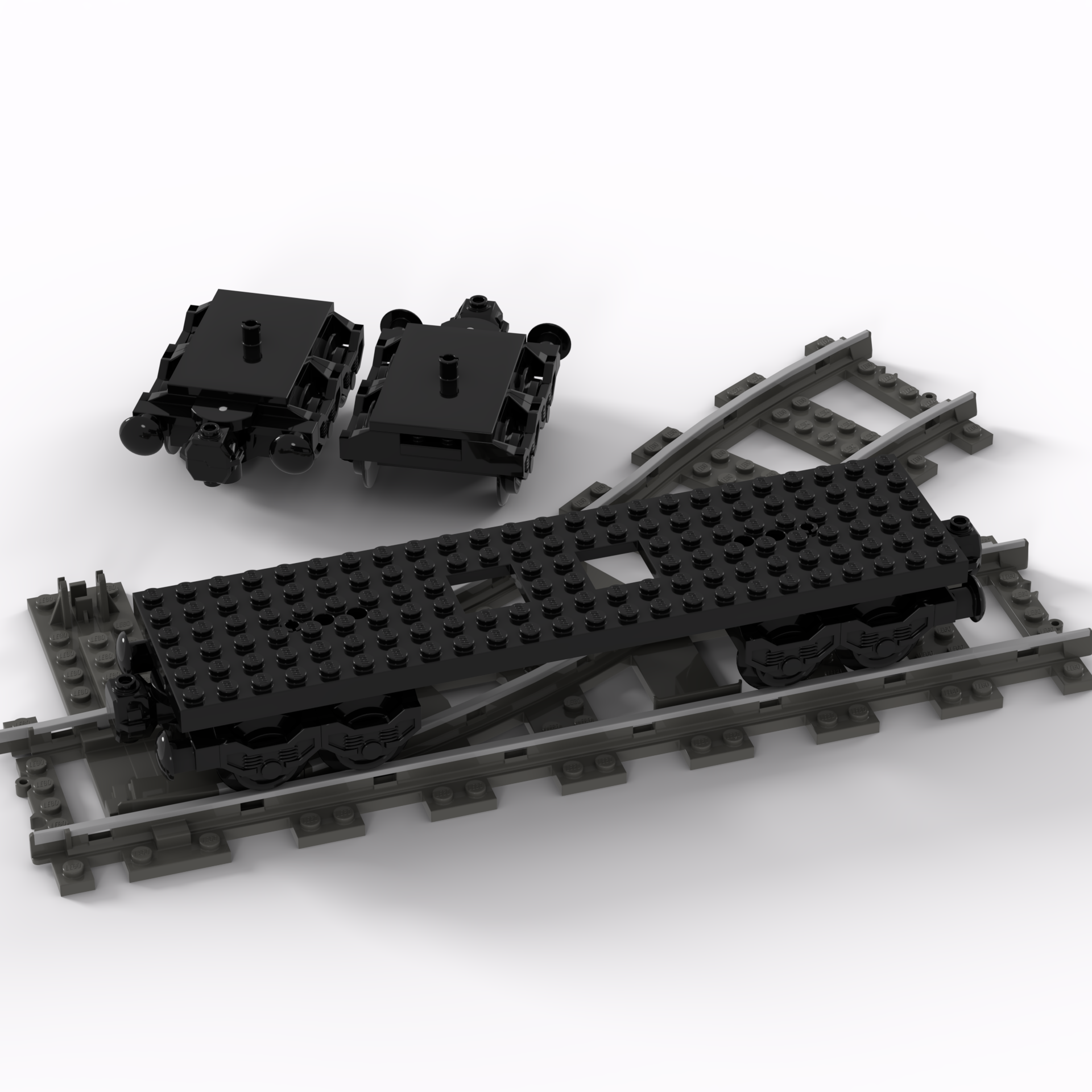 Blocs de construction techniques pour Train urbain, Base 6x24, chariot à roue de connexion magnétique, jouets MOC pour enfants, idée créative, cadeau DIY