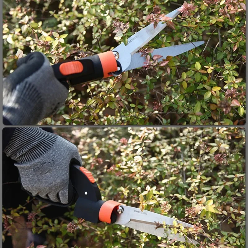 Garden Scissors Lawn Garden Mowing Shears With 360 Degree Rotating Cutting Head Garden Grass Shears For Edge Cutting