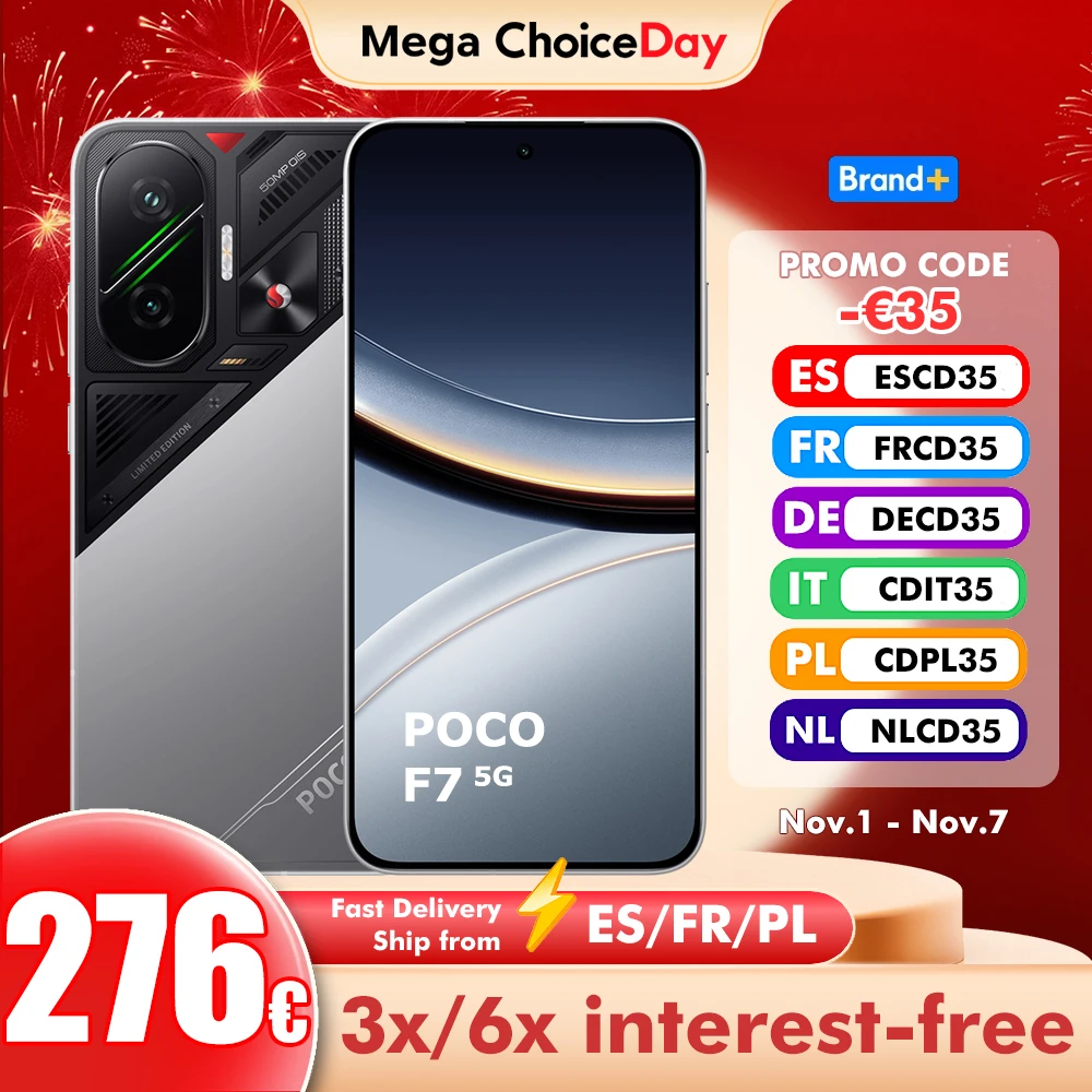 POCO F7 5G 12GB 256GB/512GB NFC versión UE sin cargador teléfono móvil inteligente Snapdragon 8S Gen 4 6500mAh batería