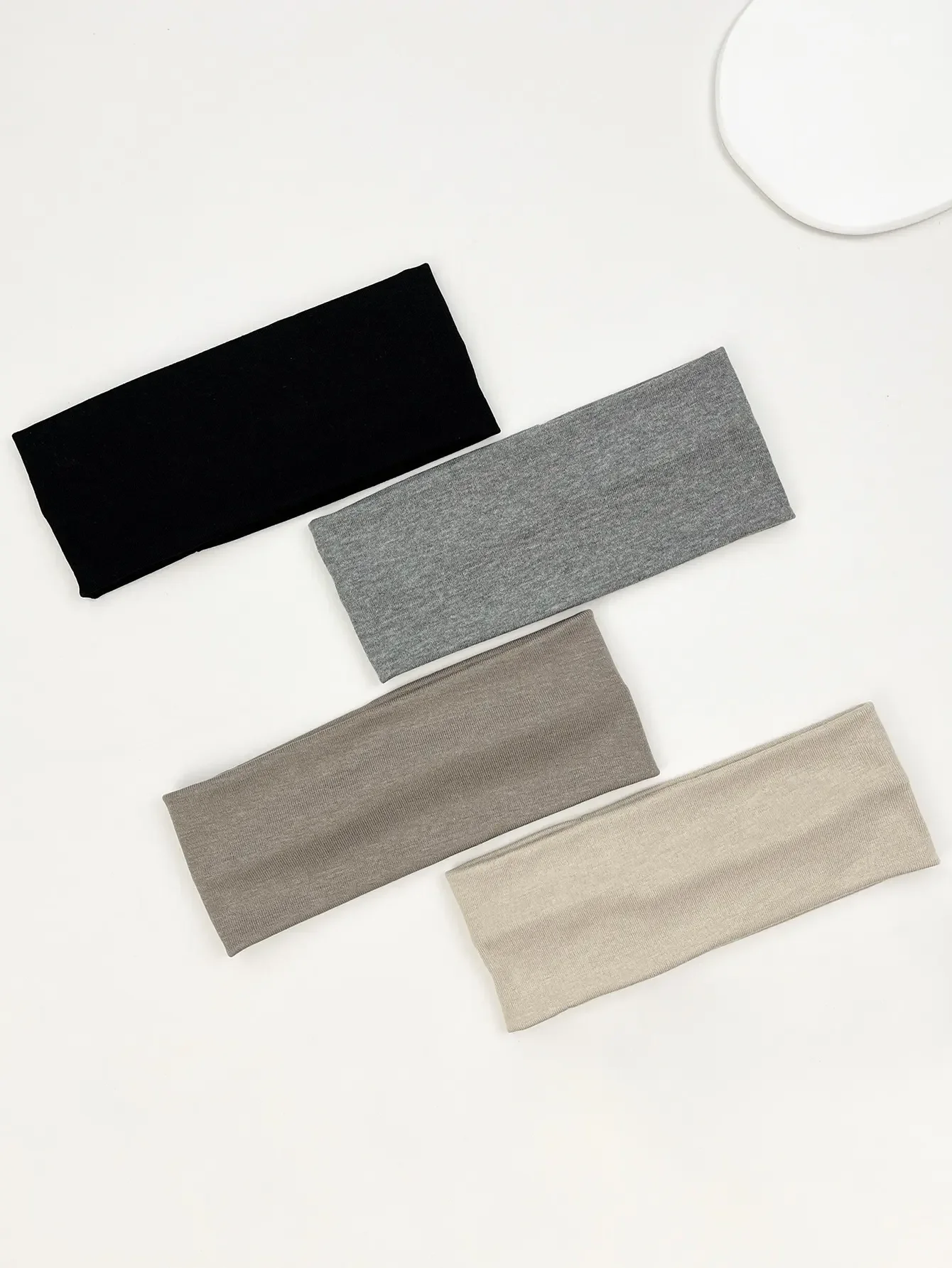 4 Teile/satz Mode Gestrickte Haar Bands Frauen Einfarbig Breiten Elastischen Stirnband Sport Yoga Haarband Weiche Waschen Gesicht Make-Up Headwrap