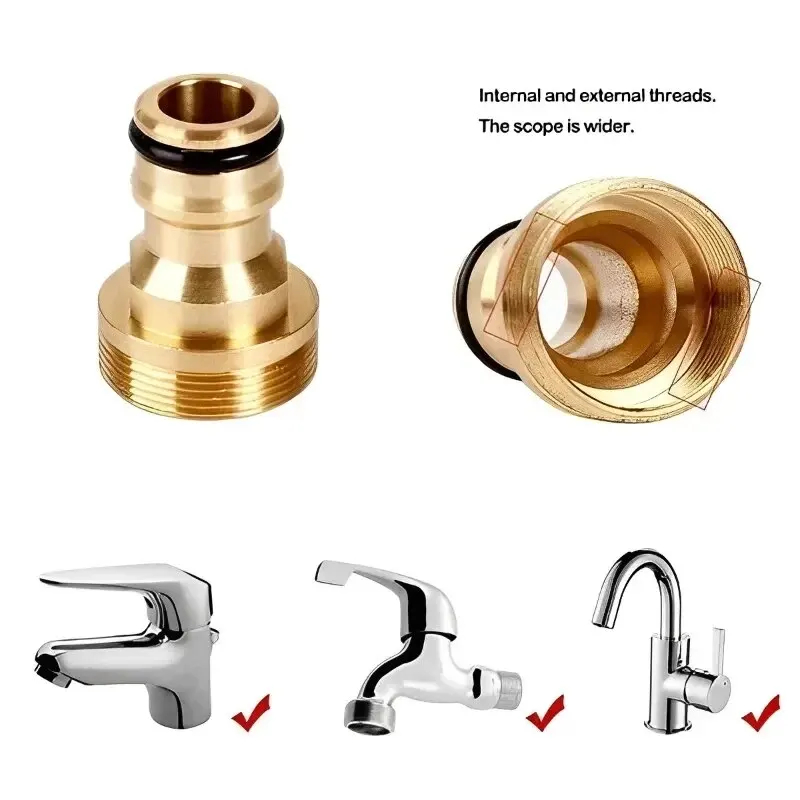 1/2/5PCS Universal TAP อะแดปเตอร์ครัวก๊อกน้ําทองเหลืองรดน้ําสวนเครื่องมือ TAP Connector Mixer อะแดปเตอร์ท่ออ่างล้างหน้า FITTING