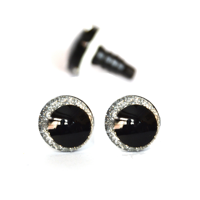 20 шт., 12 мм, 14 мм, 16 мм, 18 мм, 20 мм, 25 мм, круглые мультяшные блестящие игрушки, безопасные глаза, глаза куклы, глаза со шайбой для глаз ручной росписи