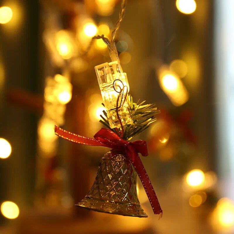 1 st 1.5M10L Foto Clips Lichtslingers Kerst Kerstverlichting batterij-aangedreven Guirlande Opknoping Foto Kaarten Houder Vakantie Lamp