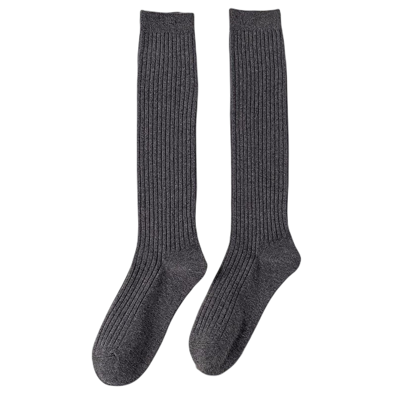 Nuove calze da donna Tendenze primaverili Calzini alti al ginocchio stile preppy casual Calzini lunghi femminili di alta qualità in tinta unita comodi