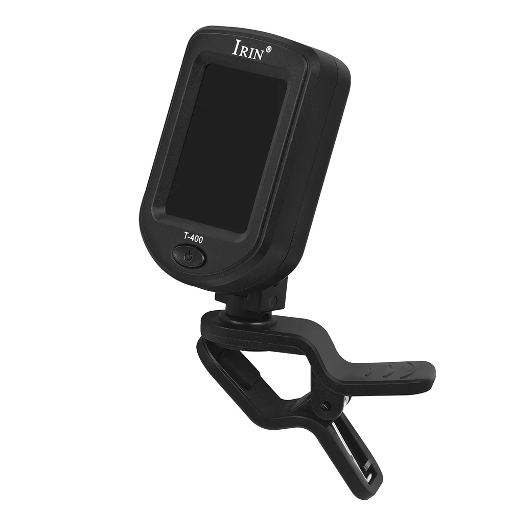 IRIN T-400 จูนเนอร์กีตาร์ Digital Clip-On Tone Tuner สําหรับไฟฟ้า Ukulele เบสไวโอลิน Universal 360 องศา Rotatable Sensitive