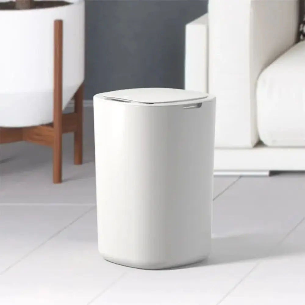 Smart Sensing ถังขยะอัตโนมัติถังขยะสีขาวห้องครัวห้องน้ํากันน้ํา 12L ถังขยะไฟฟ้า