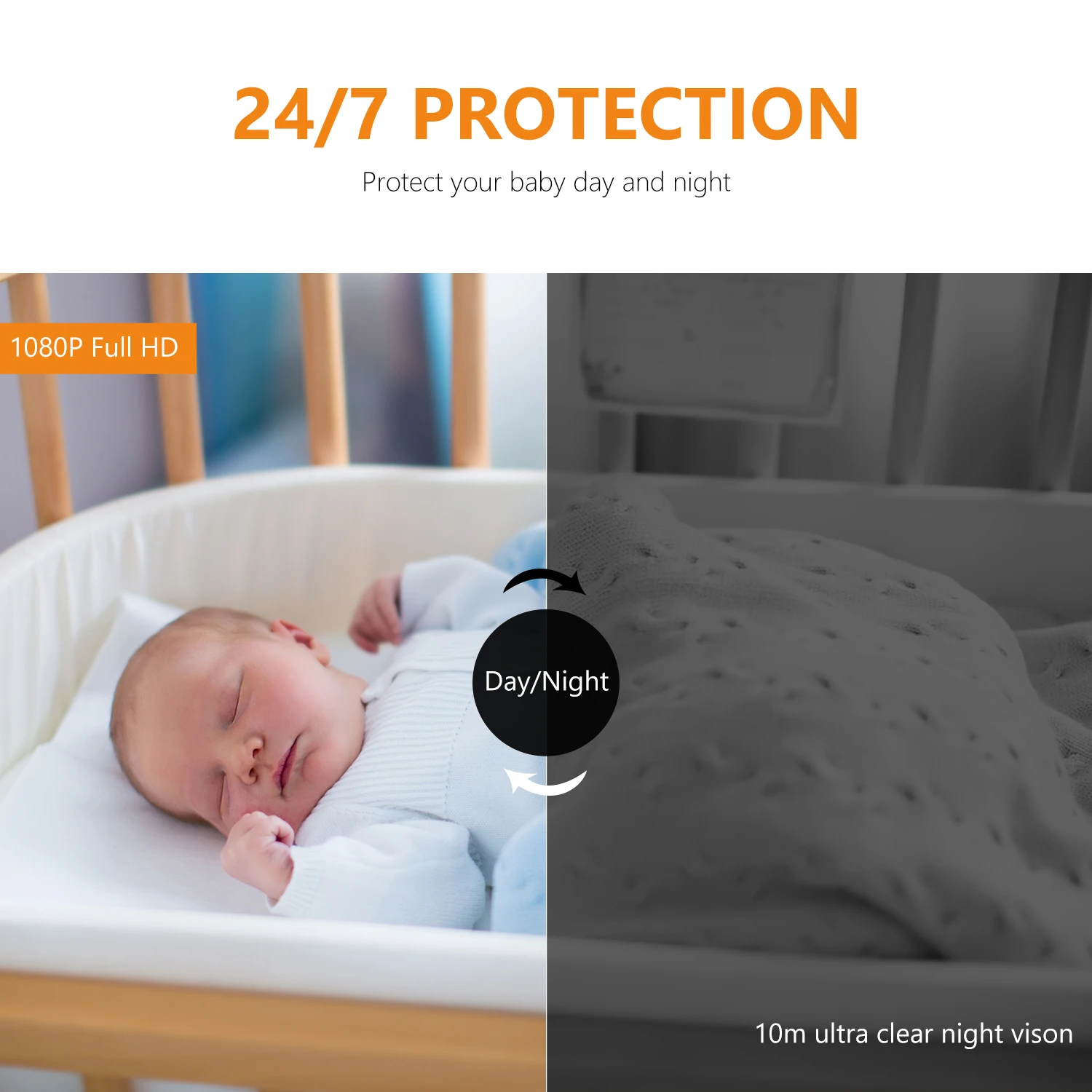 4PCS IMOU Telecamera di sicurezza interna Baby Monitor Wi-Fi IP Sistema intelligente di sorveglianza di sicurezza con telecamera per bambini per visione notturna