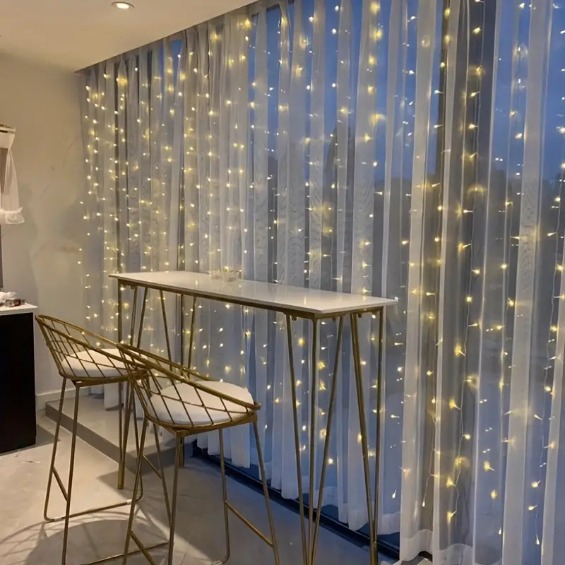 6/4/3 メートル USB カーテンストリングライト 8 モードフェアリーライト寝室ホームクリスマスツリーガーランドライト結婚式クリスマスホリデー装飾