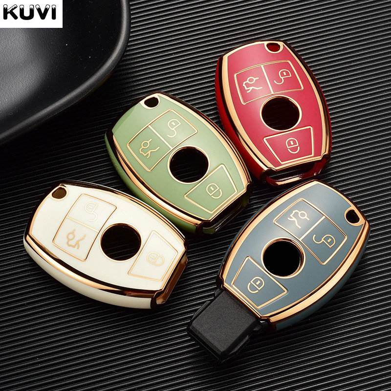 ใหม่กรอบหุ้มเคสกุญแจรถยนต์ TPU สำหรับ Mercedes Benz A C E S คลาส W204 W212 W205 W213 W176 GLC CLA AMG อุปกรณ์ตกแต่งรถยนต์ W177
