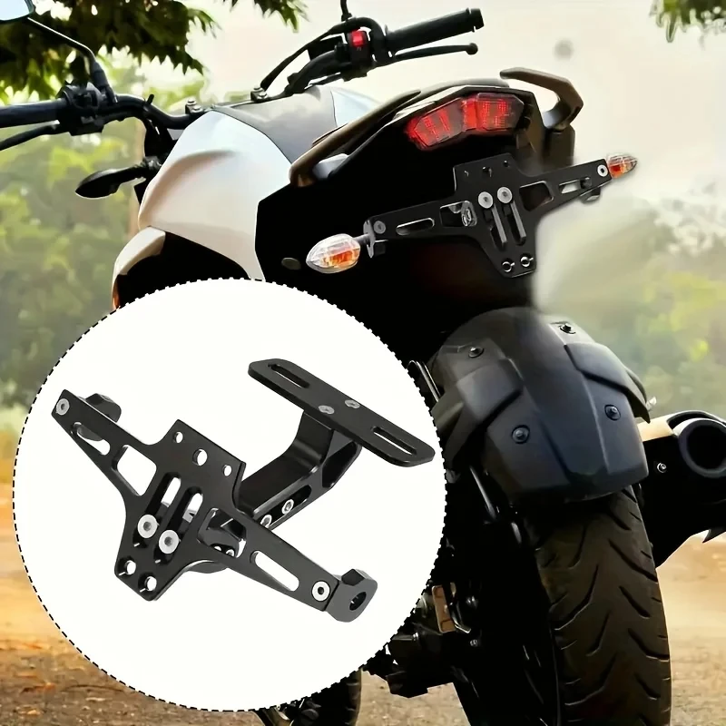 Uniwersalny uchwyt tablicy rejestracyjnej motocykla, aluminiowy wspornik, akcesoria do modyfikacji motocykla