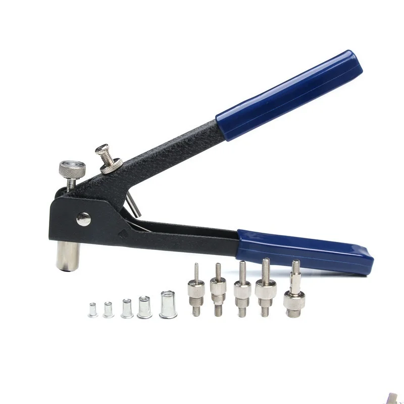 86Pcs Blind Rivet Gun Heavy Duty Nut ใส่ Hand Riveting Kit M3-M8 Rivet Nuts เล็บปืนในครัวเรือนซ่อมเครื่องมือ