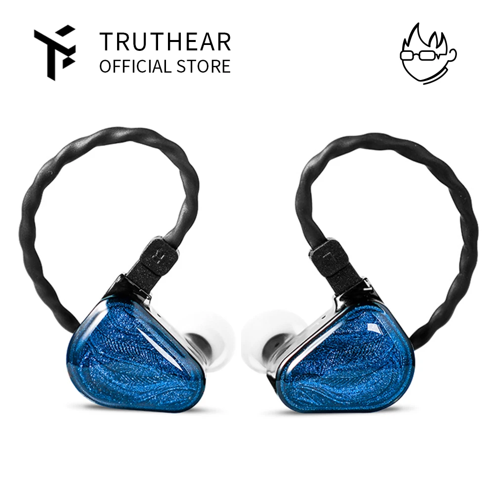 TRUTHEAR x Crinacle ZERO Auriculares Dual Dynamic Drivers IEMs con 0,78 Cable de 2 pines Juego BassEarbuds