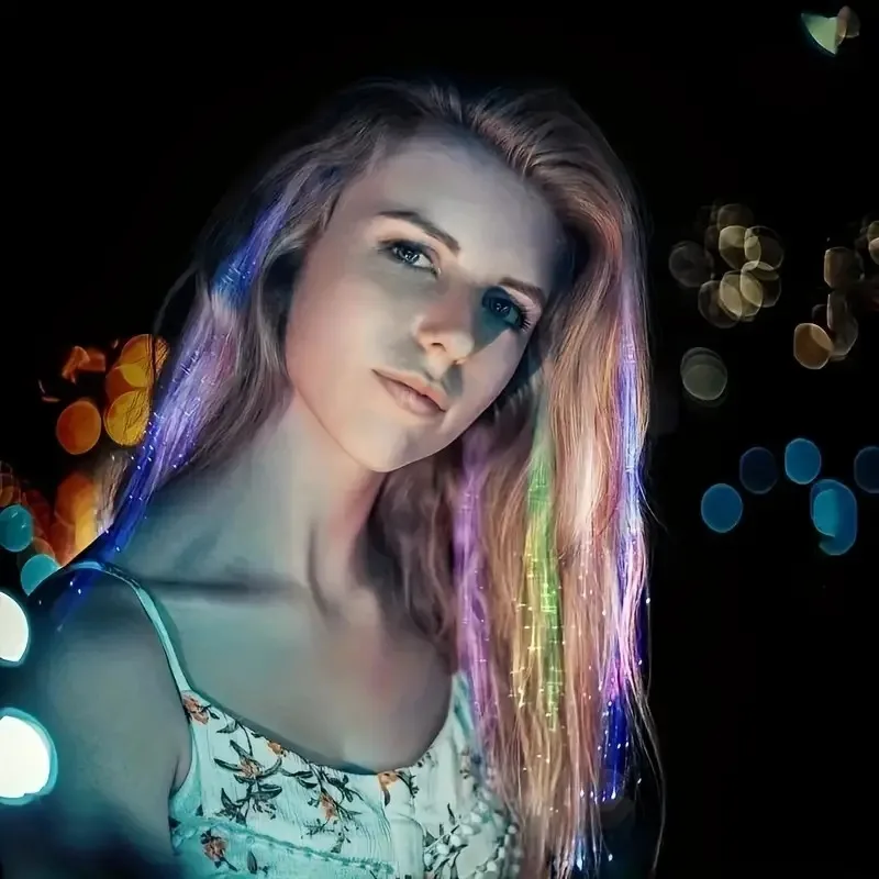 5 pezzi di luci colorate a farfalla trecce parrucca accessori per capelli da festa per donna colore casuale
