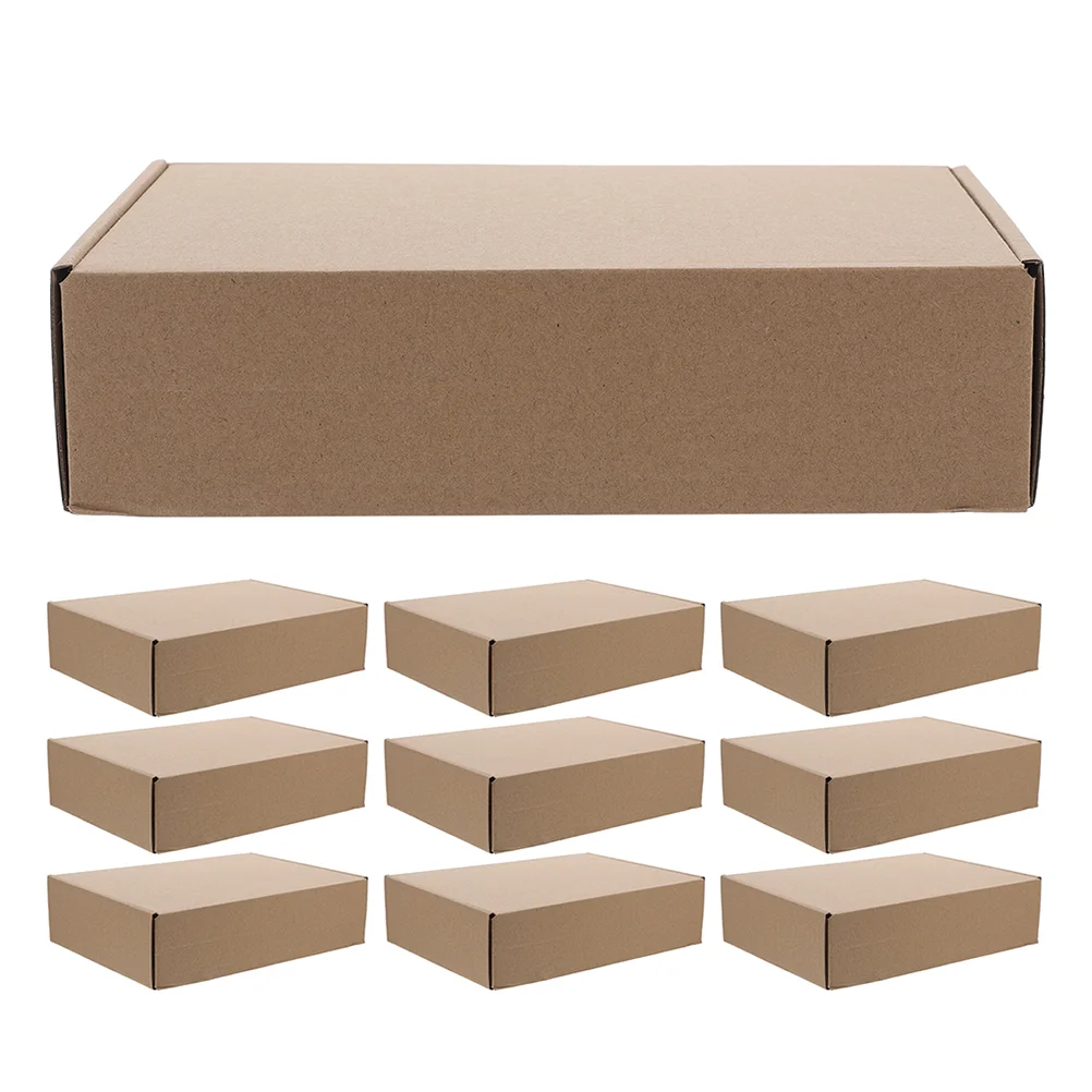 10 ชิ้นกล่องรองเท้ากล่องวรรณกรรม Mailer การจัดส่ง Heavy กระดาษแข็งค่าเฉลี่ยขนาดใหญ่แบน Boxesmailing กระดาษขนาดกลางขนาดเล็กสีน้ําตาลสําหรับ