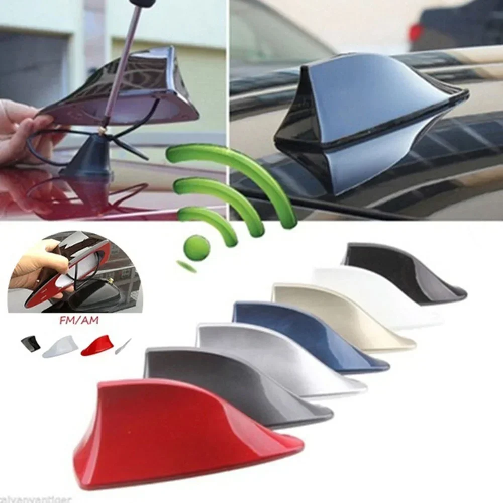 Radio de coche con forma de aleta de tiburón, antena de tiburón para coche, diseño de señal FM de Radio para todas las antenas de automóviles, piezas de repuesto de estilo Exterior de coche