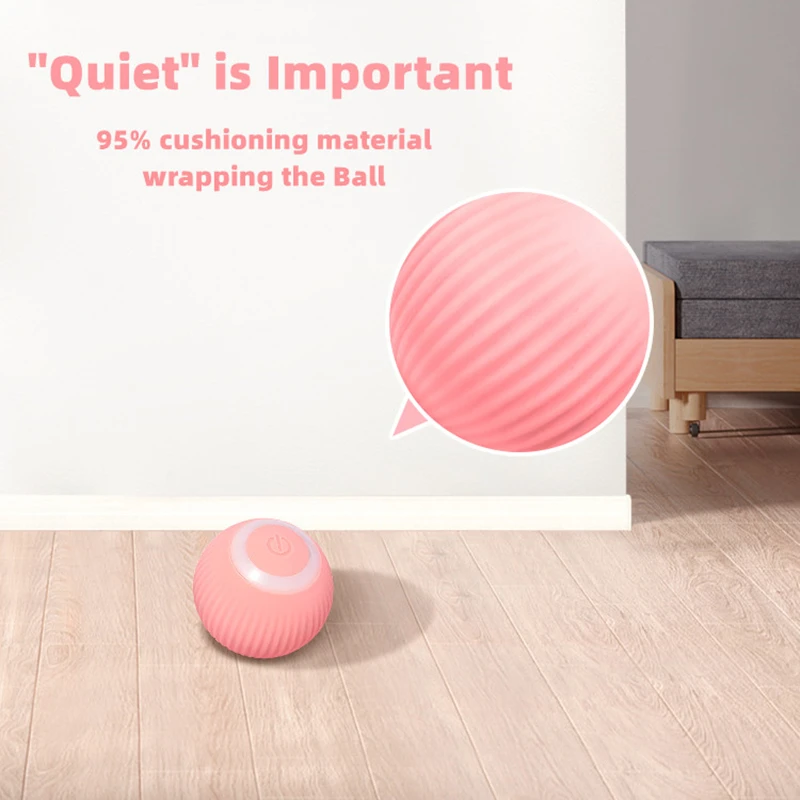 ไฟฟ้าของเล่นแมวอัตโนมัติRollingสมาร์ทของเล่นแมวInteractiveสําหรับแมวการฝึกอบรมSelf-Movingลูกแมวของเล่นสําหรับเล่นในร่ม