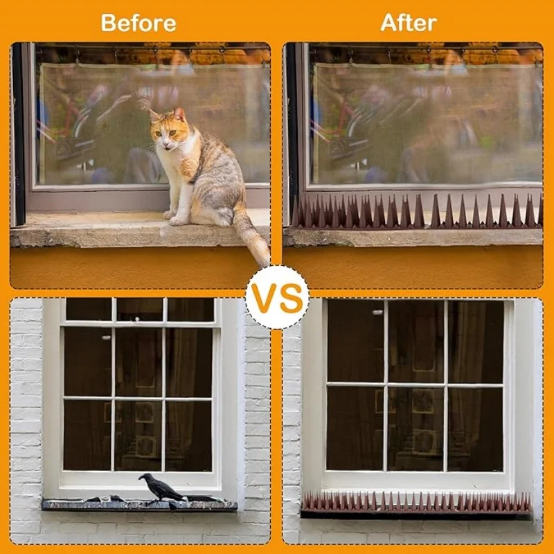 12 ชิ้นรั้ว Wall Spikes Bird Deterrent Spikes พลาสติก Anti Climb แมวสัตว์ Repellent สําหรับรั้วสวนนกนกพิราบ Spikes