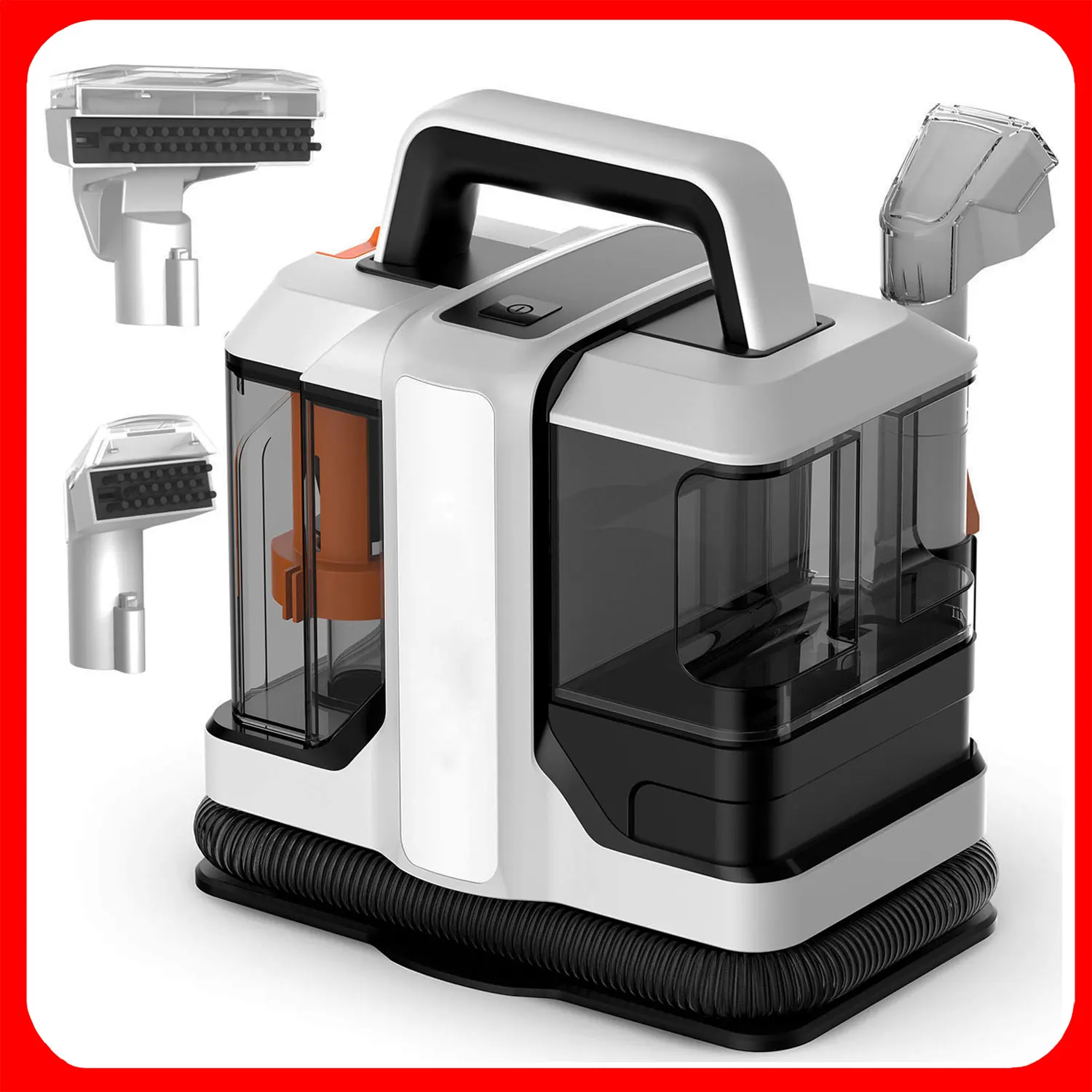 Machine de nettoyage de tissus 750 W, 15 kPa, convient aux tapis, canapés, rideaux, double orifice d'aspiration